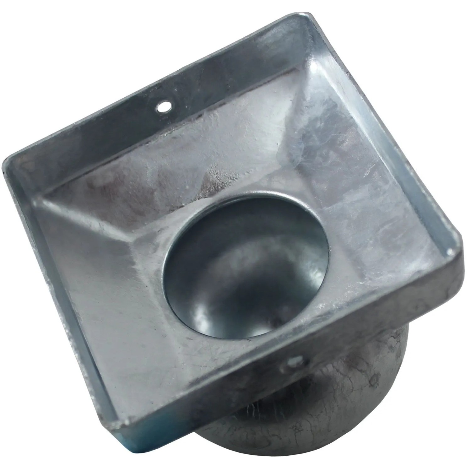 Verzinkte Holmwerk Pfostenkappe 71mm mit Kugel für 7x7cm Pfosten als Zubehör für Zaunbau & Sichtschutz.