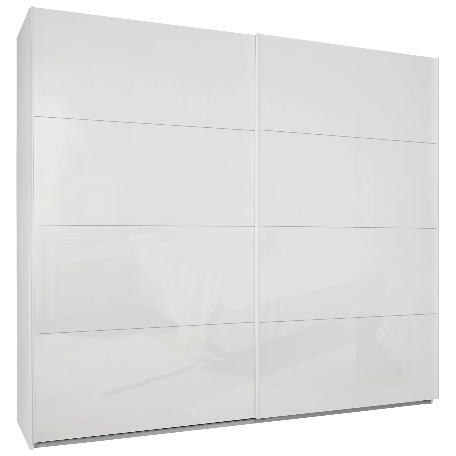 Mömax Schwebetürenschrank Lago in Weiß ca. 251x222x60cm