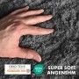 Flauschiger, dunkelgrauer KARAT Badteppich Sky (rund, 120 cm) mit Hand, Oeko-Tex Siegel.