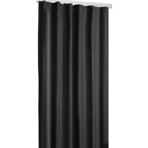 Schwarze Arsvita Verdunkelungsgardine Shadow, 245x270cm, mit Universalband für Fenstervorhänge.