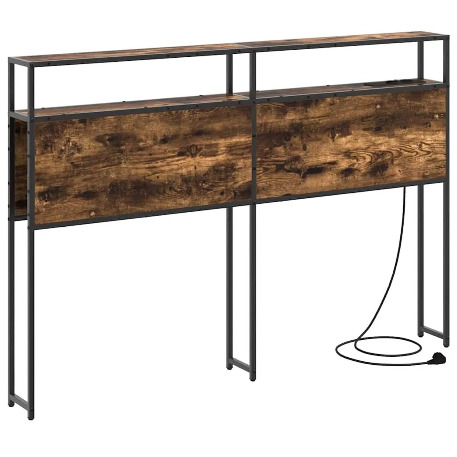 vidaXL Stauraum-Kopfteil mit Regal Räuchereiche 135 cm Holzwerkstoff 859747