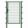 Grünes Metallzaun-Einzeltor zur Montage im Garten, 100x100 cm.