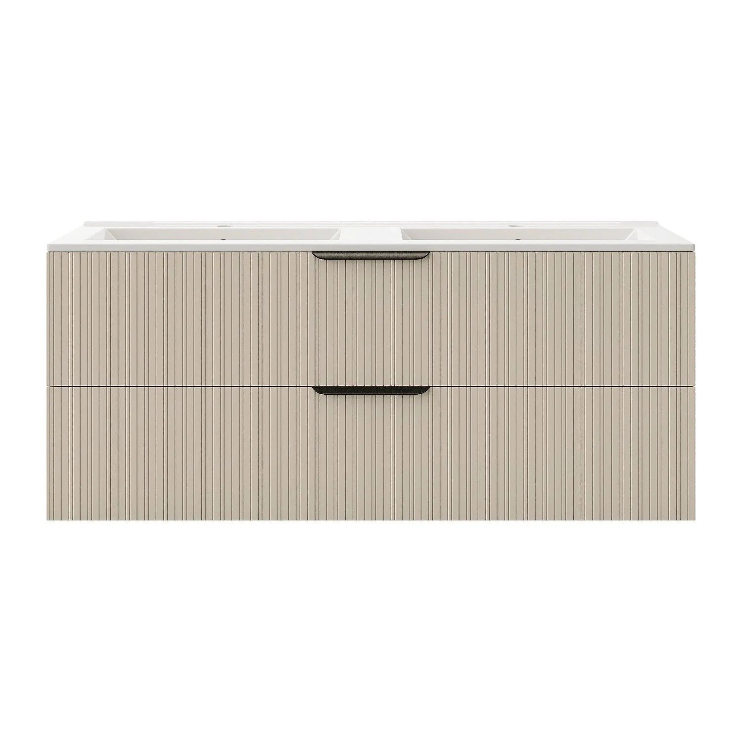 Vente-unique Doppelwaschtisch Daliko Beige 120 cm
