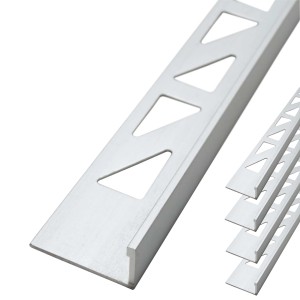Dalsys Fliesenschiene, Aluminium, 5x2,5m, 10mm, Winkelprofil, Chrom.