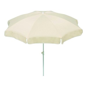 Schneider Balkonschirm Ibiza, Ø 200 cm, Natur, mit Push-Up Mechanik.