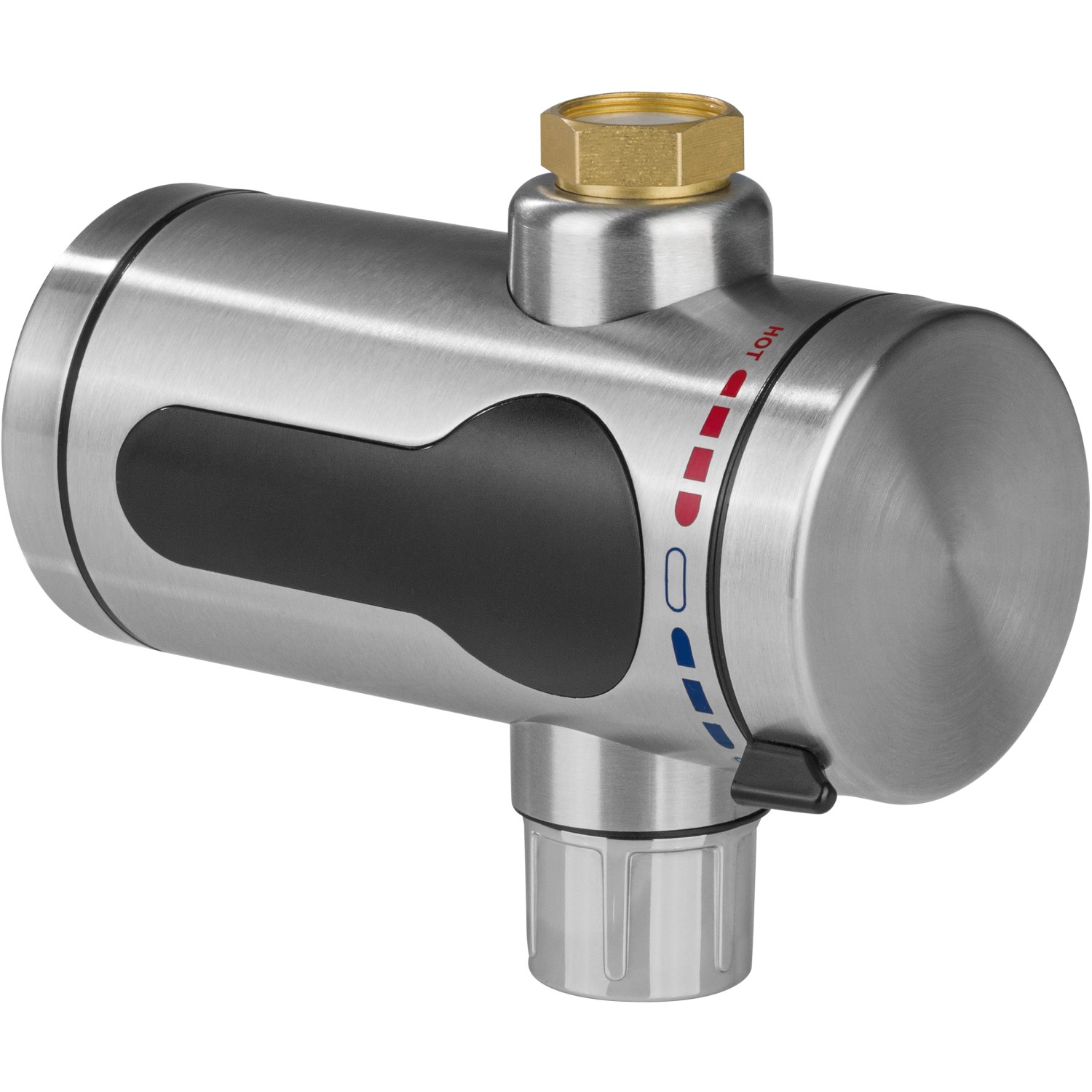 Maxxmee Edelstahl-Durchlauferhitzer Kompakt 3600 W für schnelles Warmwasser.