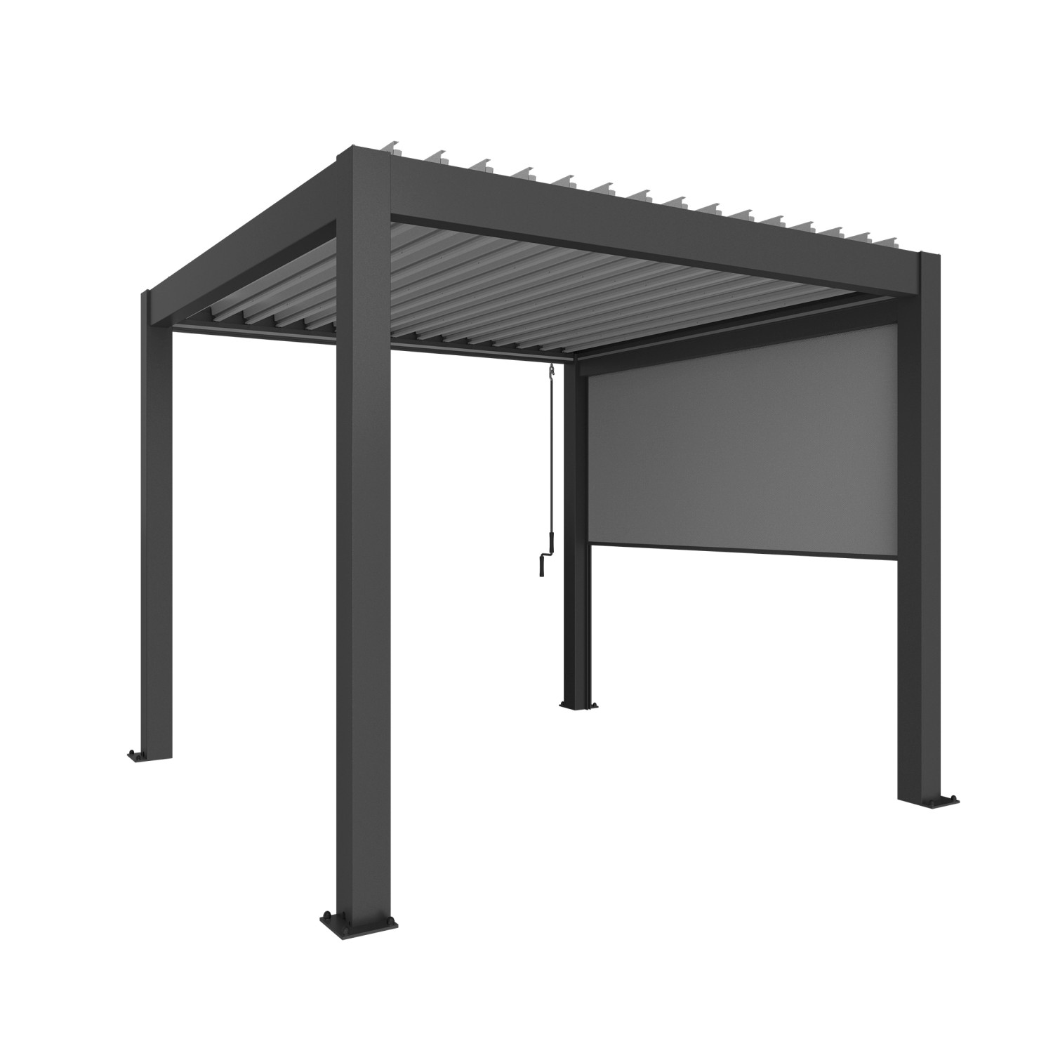 Biohort Sonnenschutzrollo zu Pergola 10 x 235 x 327 cm Dunkelgrau-Metallic günstig online kaufen