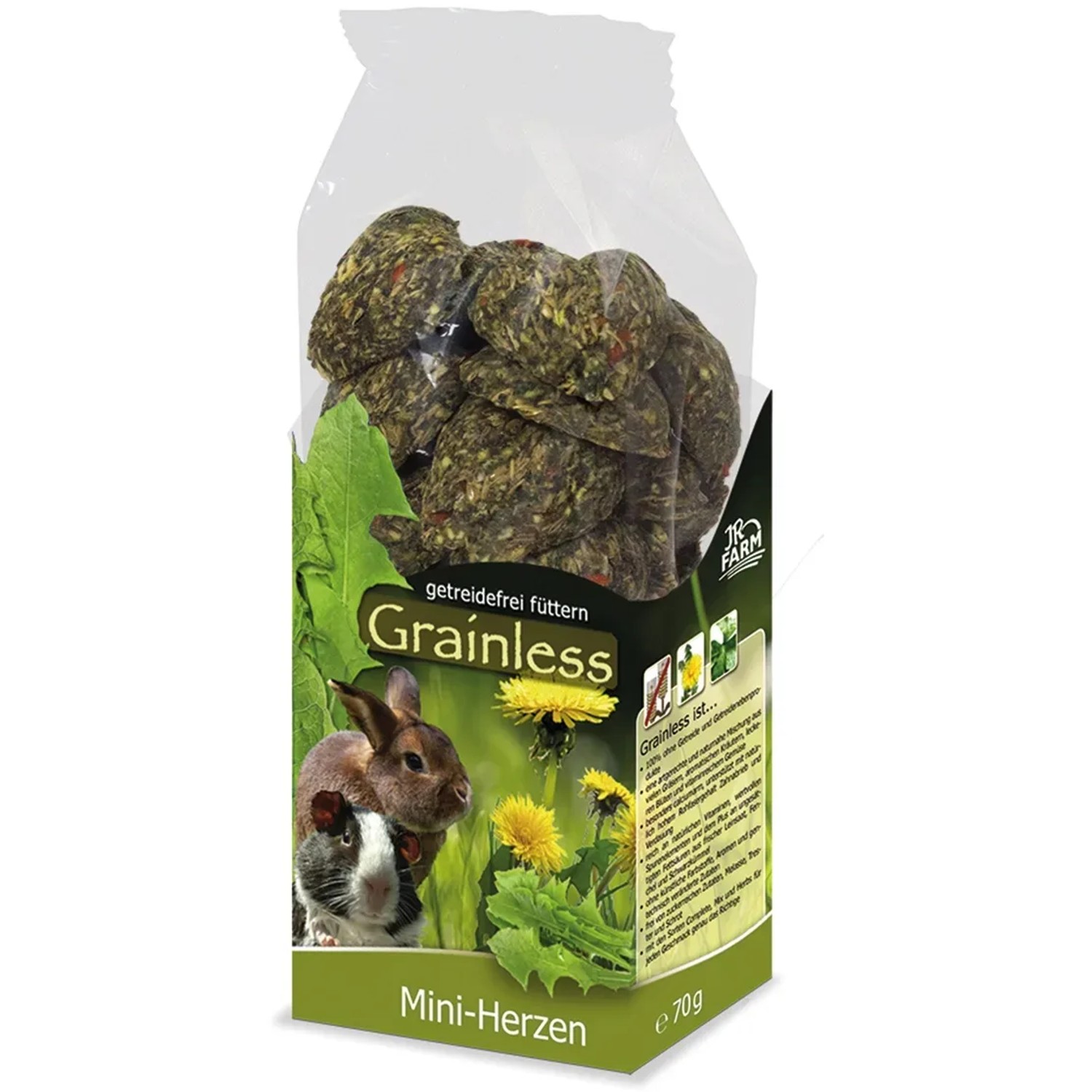 Jr Farm Nager-Ergänzungsfutter Grainless Mini-Herzen 150 G