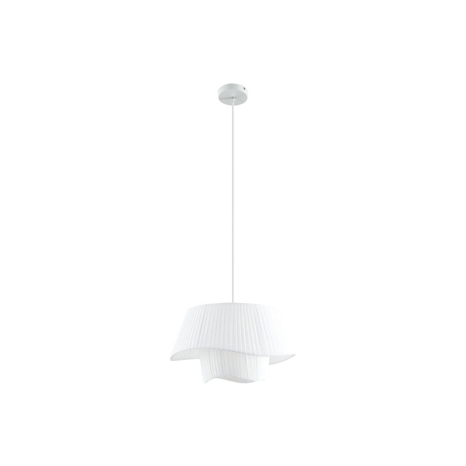 Lindby Pendelleuchte Eryndor 10020369 Modern in Weiß aus Textil 1-flammig E günstig online kaufen