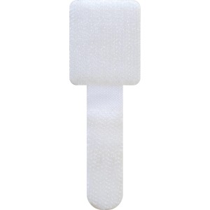 Weißer Schwaiger Klett-Wandclip zur Kabelbefestigung, einfache Montage.