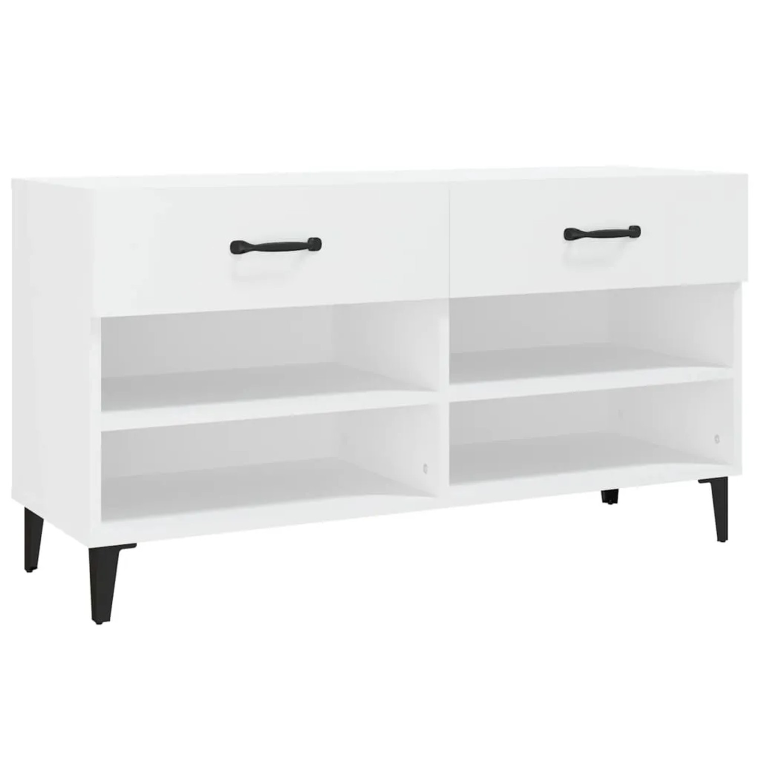 vidaXL Schuhschrank Weiß 102x35x55 cm Holzwerkstoff 812825
