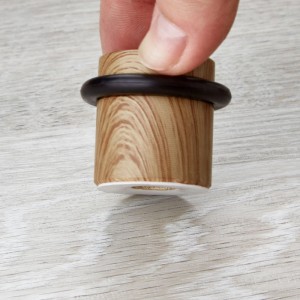 SOTECH 2er Set Türstopper STOPPER Ø36 mm H 32 mm Eiche Holzdekor Bodenmontage Selbstklebend Stockschraube