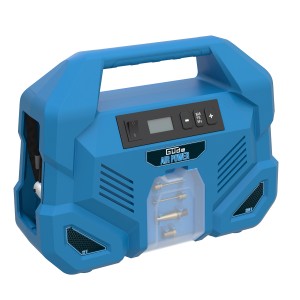 Blauer Güde Kompressor Airpower Dual Drive 12/230 V mit Zubehör.