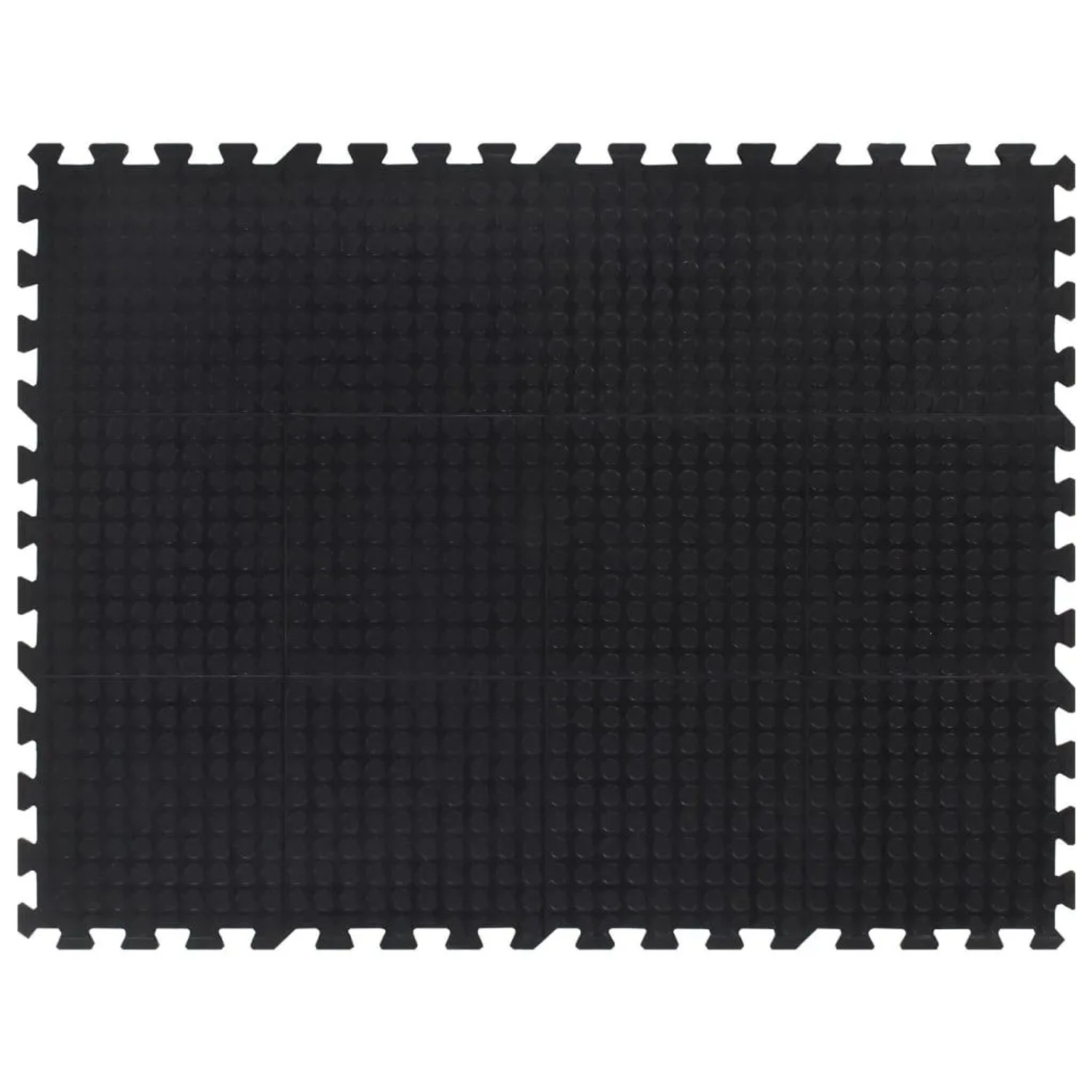vidaXL Gummi-Bodenfliese Schwarz 12 mm 90x120 cm 155672