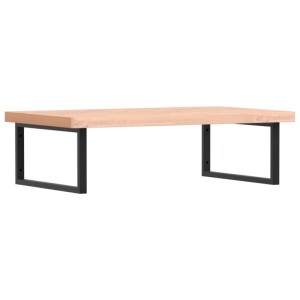 vidaXL Waschbeckenregal Wandmontage Stahl und Massivholz Buche 3302521