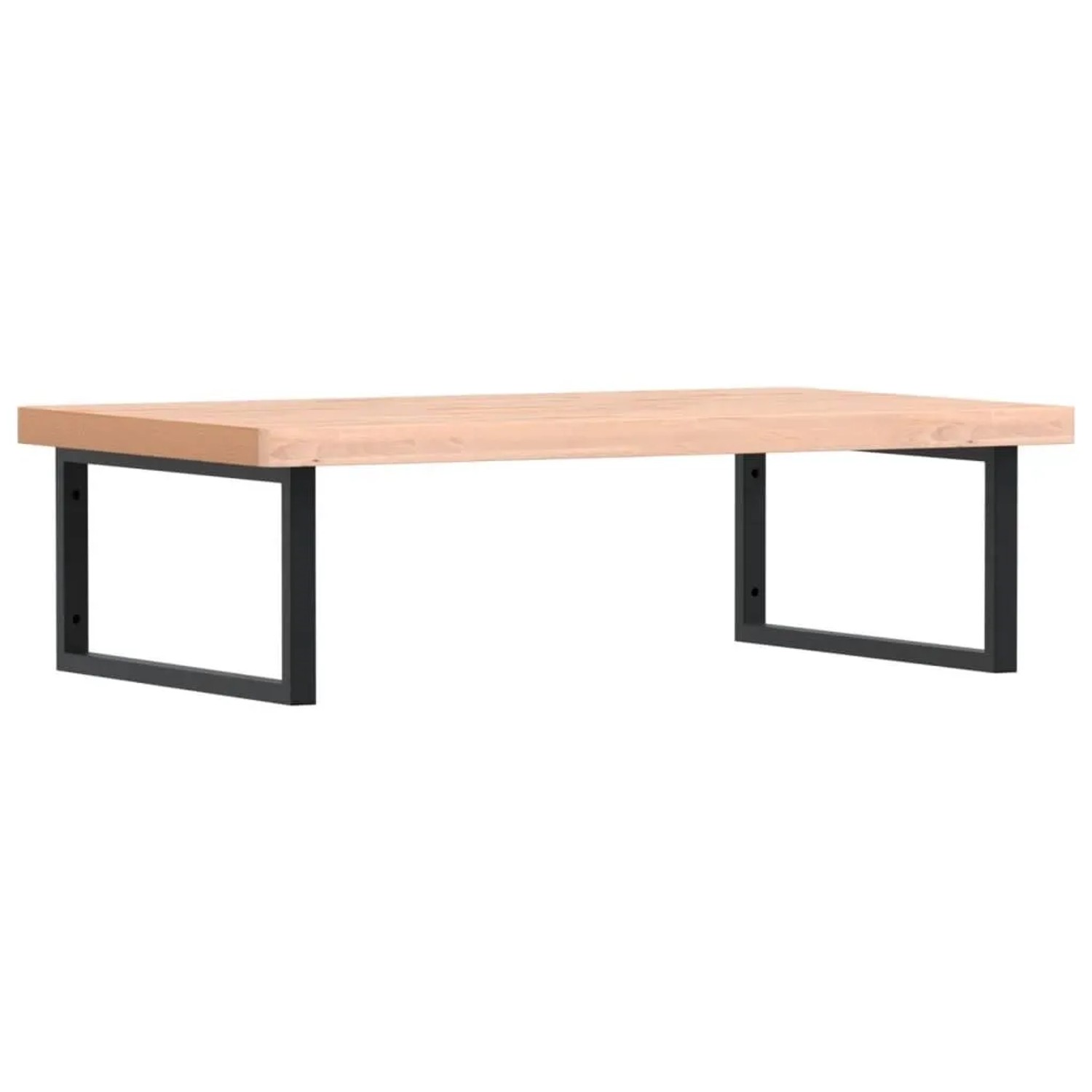 vidaXL Waschbeckenregal Wandmontage Stahl und Massivholz Buche 3302521