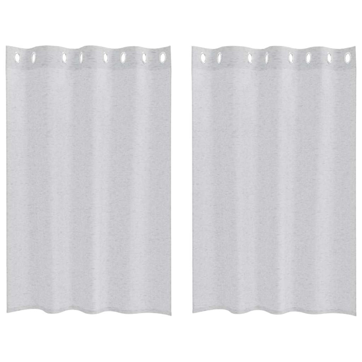 vidaXL Voile-Vorhänge 2 Stk Hellgrau 140x140cm Polyester 4107997