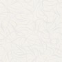 Weiße Vliestapete mit geschwungenen, silbernen Linien für Wohnräume.