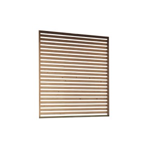 Karibu Pavillon Cannes: Lamellenwand aus Holz, Teil des Outdoorkitchen XL Pavillons.
