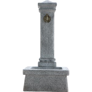 Silex Kunststeinbrunnen für Garten und Terrasse mit Wasserhahn und Wasserlauf.