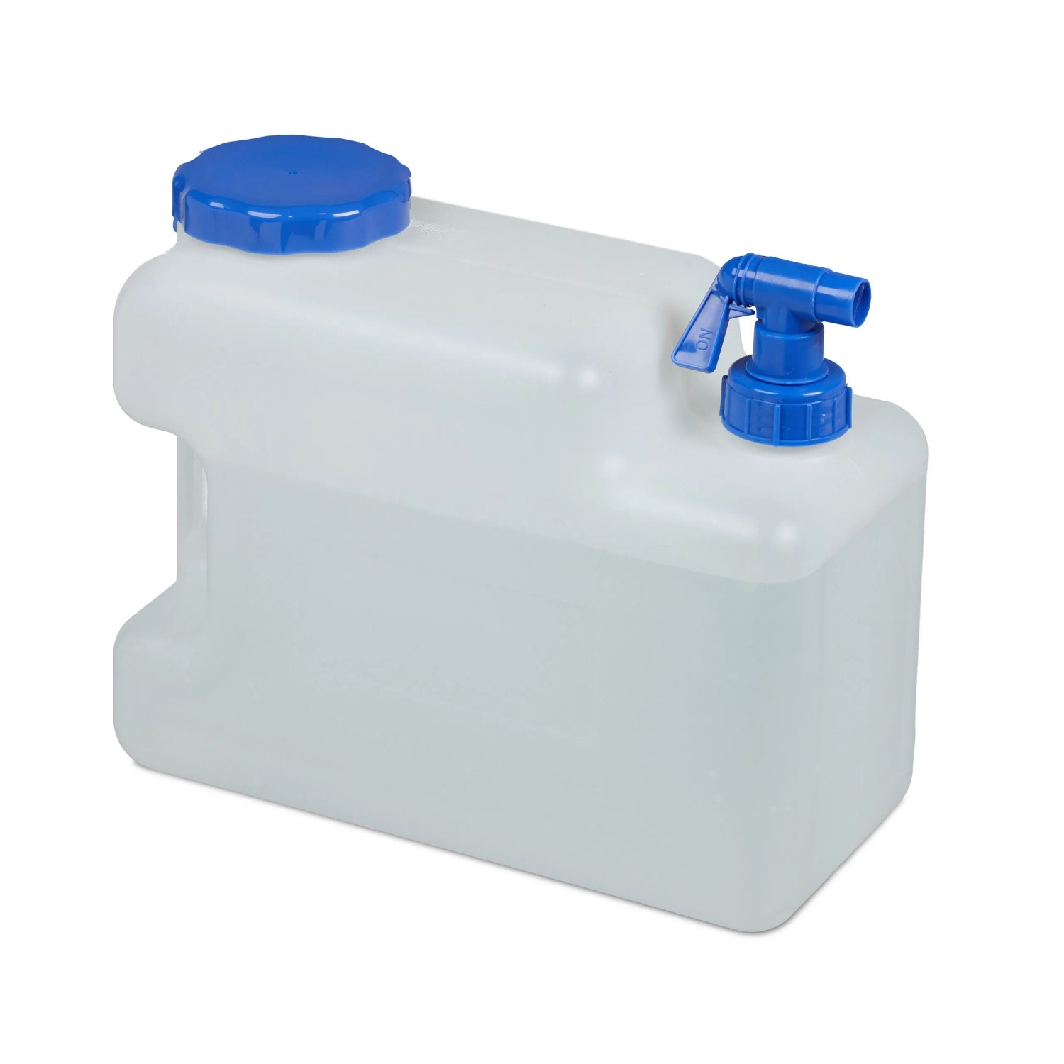 Relaxdays Wasserkanister HDPE Weiß Mit Hahn 12 L 35,5 cm x 17 cm x 32 cm 540 g