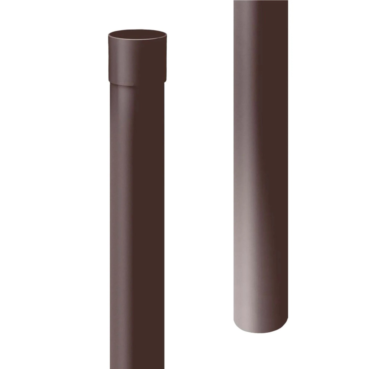 Inefa Regenrinnen Fallrohr 100cm DN 50 PVC Dunkelbraun Ableitung von Regenwasser