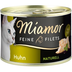 Miamor Katzen-Nassfutter Feine Filets Natur Huhn, 156g Dose.