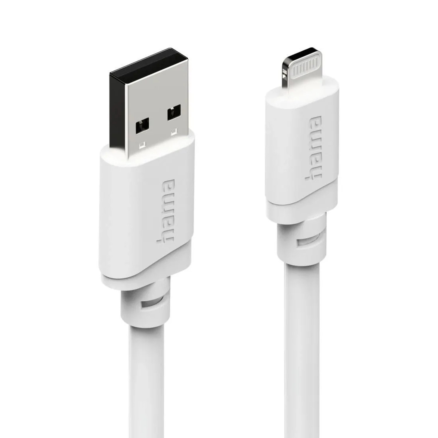 Hama Kabel Lightning auf USB-A 1 m Weiß