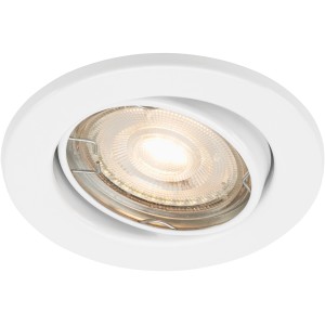 Weißer Briloner LED-Einbaustrahler aus Metall, schwenkbar für Innenräume.