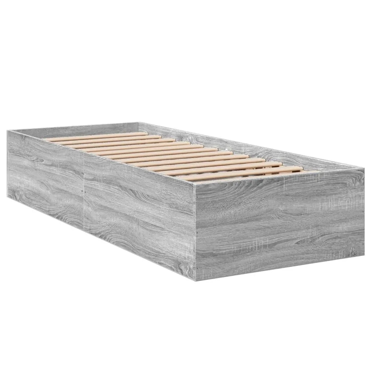 vidaXL Bettgestell Grau Sonoma 90x190 cm Holzwerkstoff 3281068 günstig online kaufen
