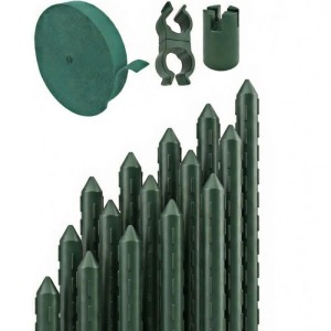 TTL GARDEN Rankstäbe 150 cm x 11 mm 15er Set Stabile Pflanzenstäbe mit Stahlkern Kunststoffbeschichtet Rankhilfe für Garten & Hochbeet