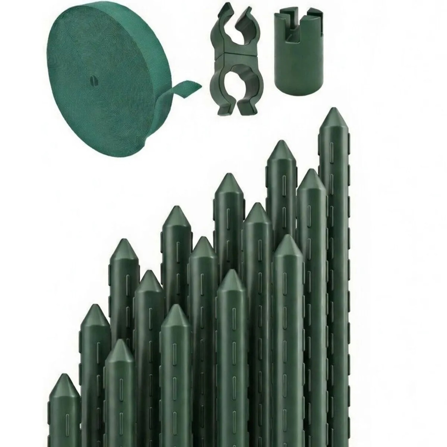 TTL GARDEN Rankstäbe 150 cm x 11 mm 15er Set Stabile Pflanzenstäbe mit Stahlkern Kunststoffbeschichtet Rankhilfe für Gar...