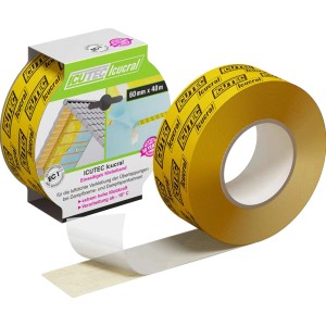 Icutec Icucral Klebeband, 40 m Rolle, gelb, für Dämmstoffzubehör.