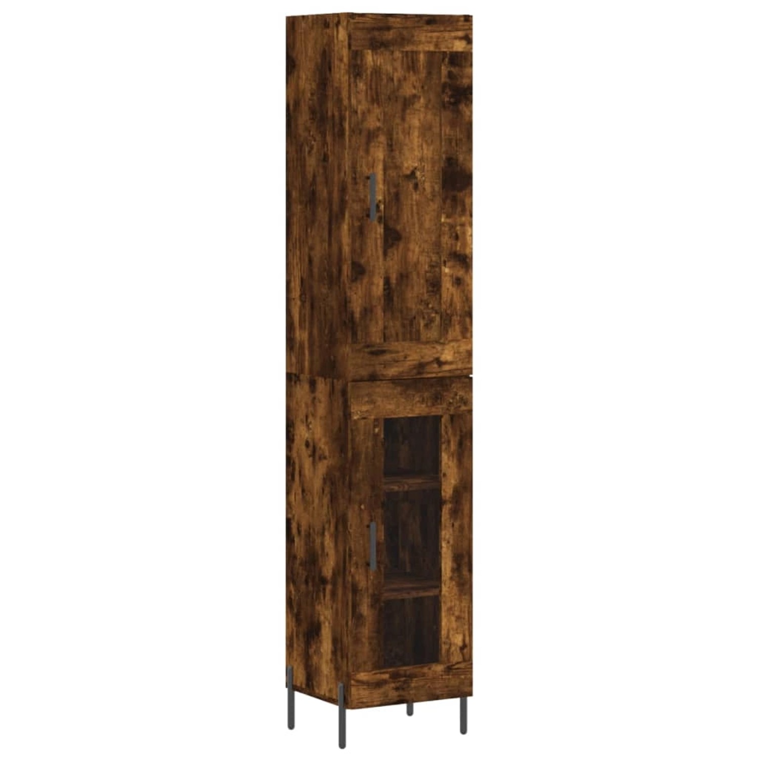 vidaXL Highboard Räuchereiche 34,5x34x180 cm Holzwerkstoff 3200398 günstig online kaufen
