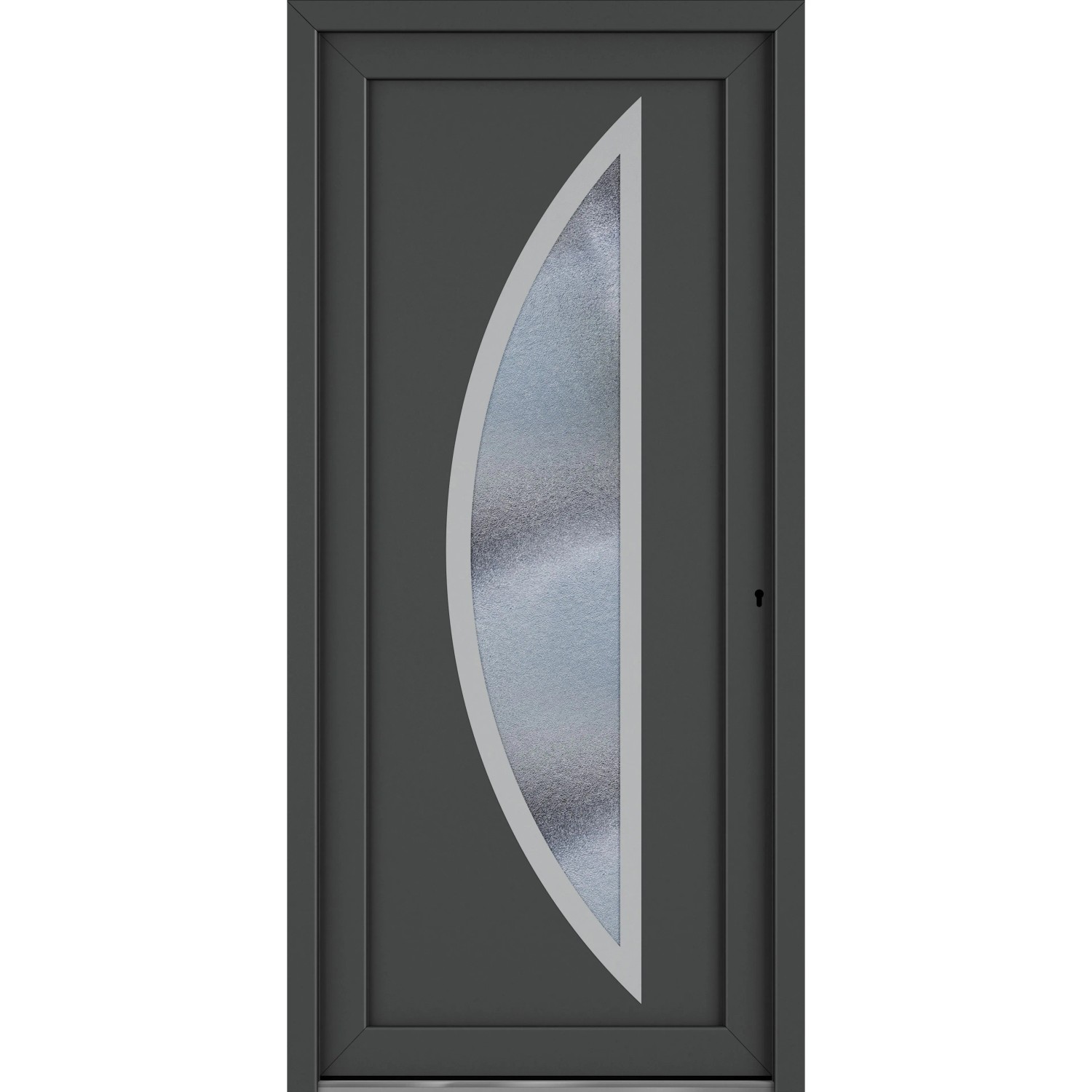 Roro Haustür OKE 1104 Kunststoff Weiß-Anthrazit 100 cm x 200 cm DIN R günstig online kaufen