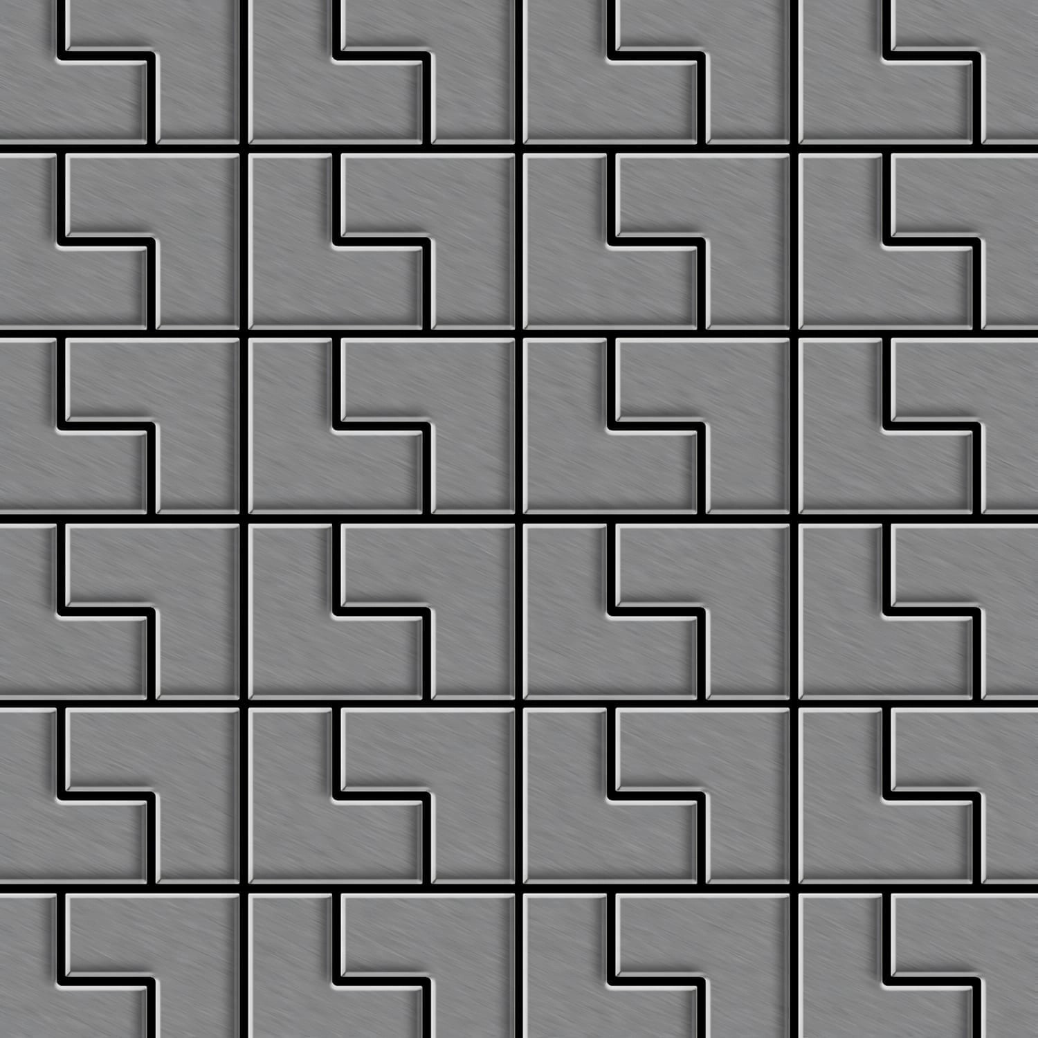ALLOY Mosaik Fliese Massiv Metall Edelstahl Marine Hochglanz Grau 1,6mm Kin günstig online kaufen
