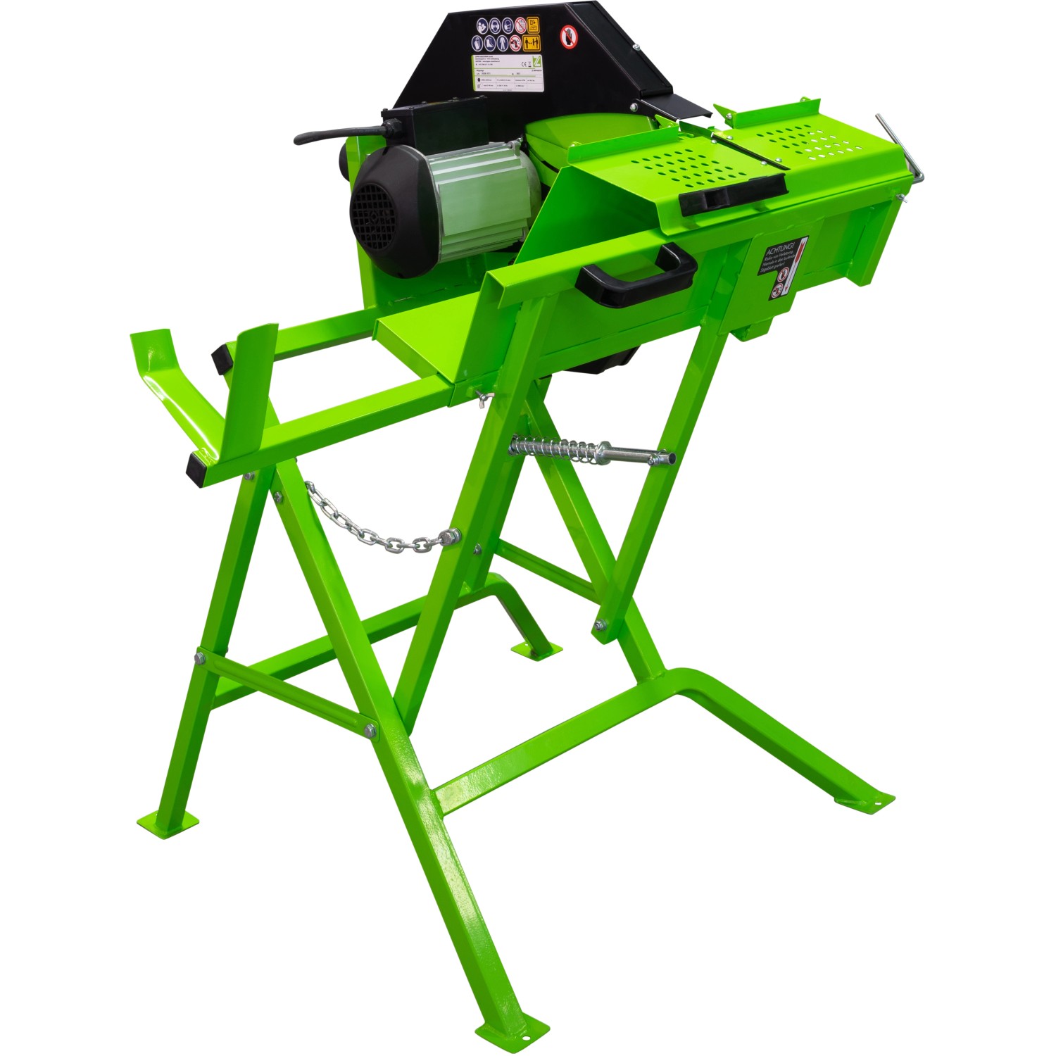 Zipper Wippsäge ZI-WP400TN in Grün mit robustem Stahlgestell und Stammlehre.