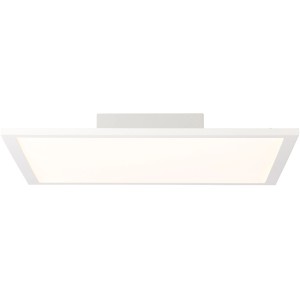 Weißes, eckiges LED-Deckenpanel Buffi, 40x40 cm, mit kaltweißem Licht für Innenräume.