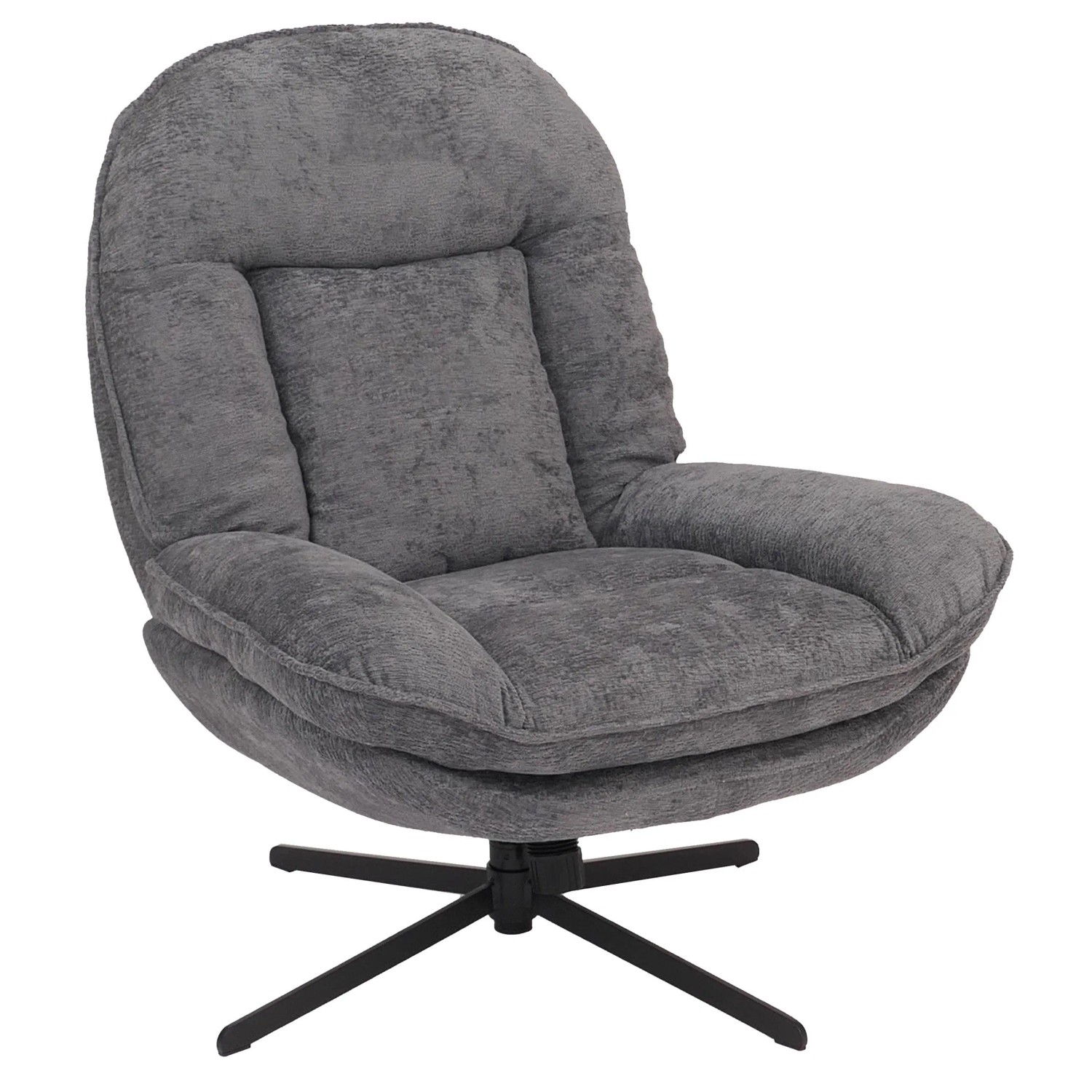Mcw Relaxsessel P32 Drehbar Metall Stoff/Textil Chenille Grau