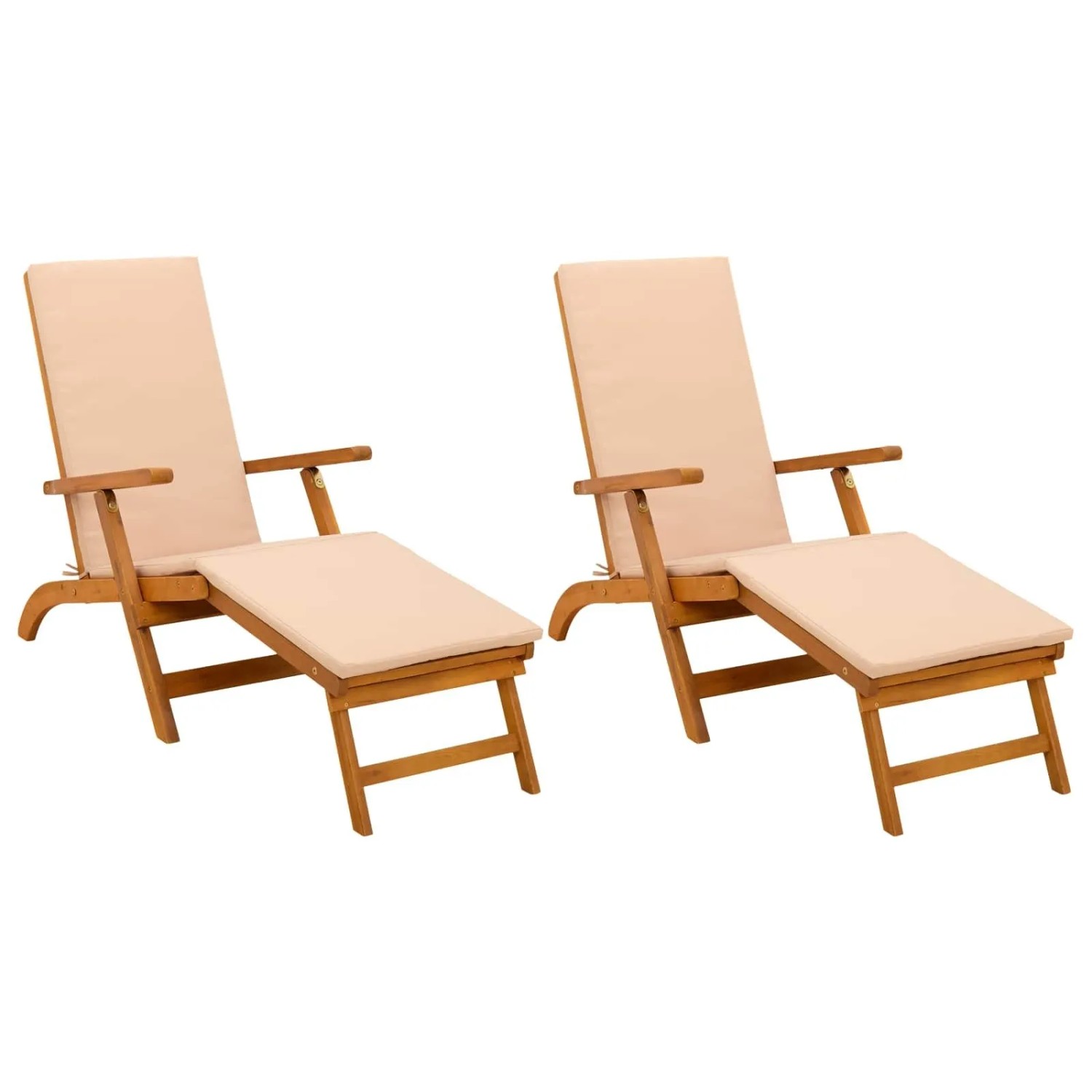 vidaXL Liegestuhl Verstellen und Klappen 2 Stk 55 x 146 x 91 cm 42025009