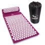 BigDean Akupressurmatte Mit Kissen Und Hülle Massagematte Zur Entspannung Lila