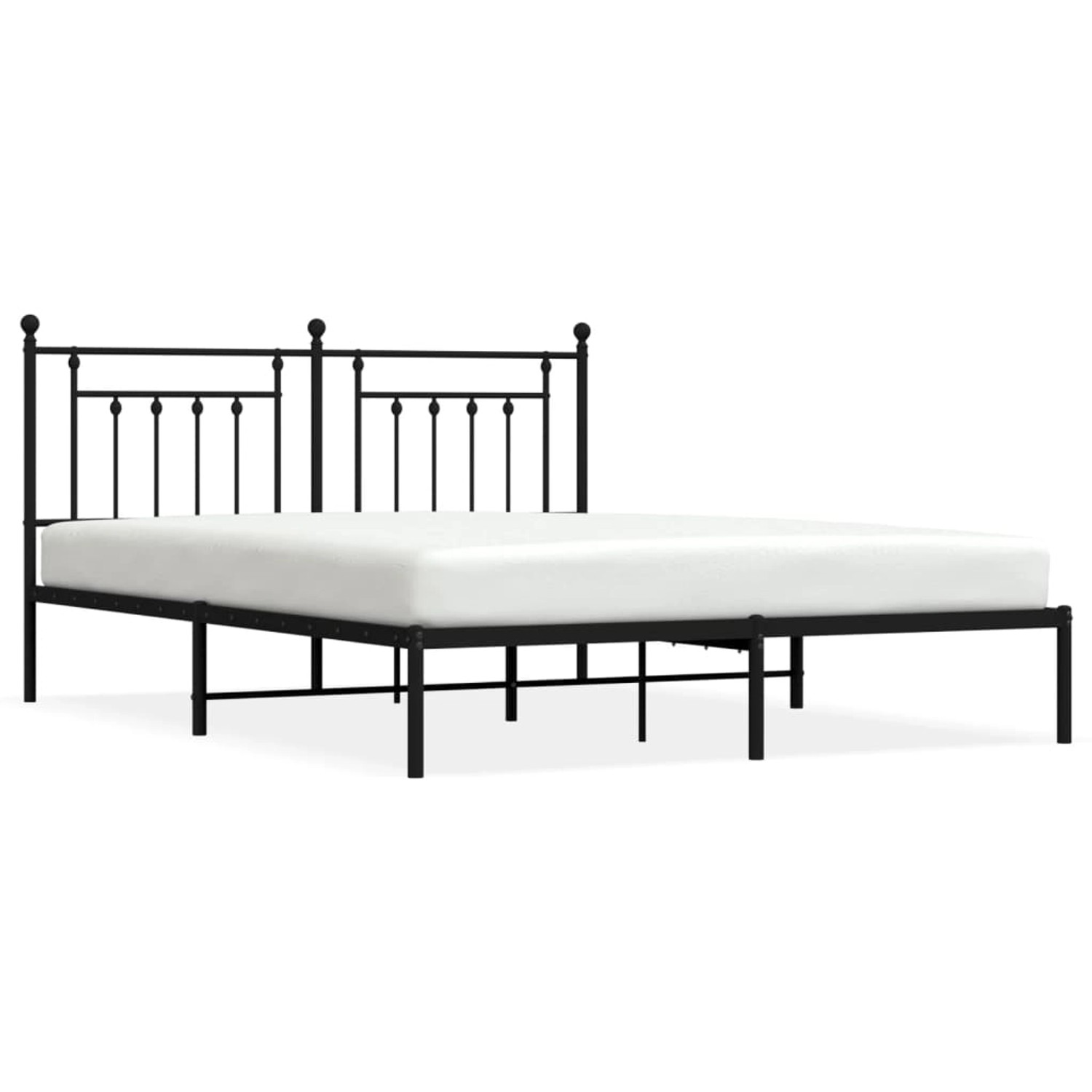 vidaXL Bettgestell mit Kopfteil Metall Schwarz 183x213 cm Modell 81847278 günstig online kaufen