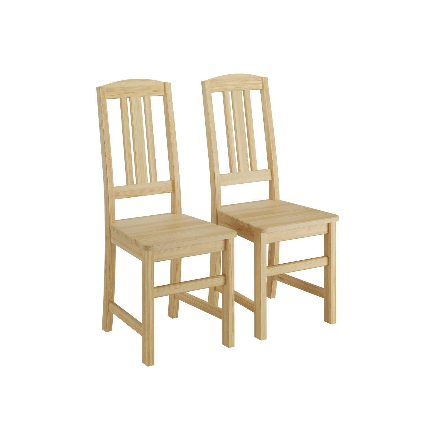 Erst-Holz Doppelpack Klassischer Küchenstuhl Massivholz Kiefer Esszimmerstuhl