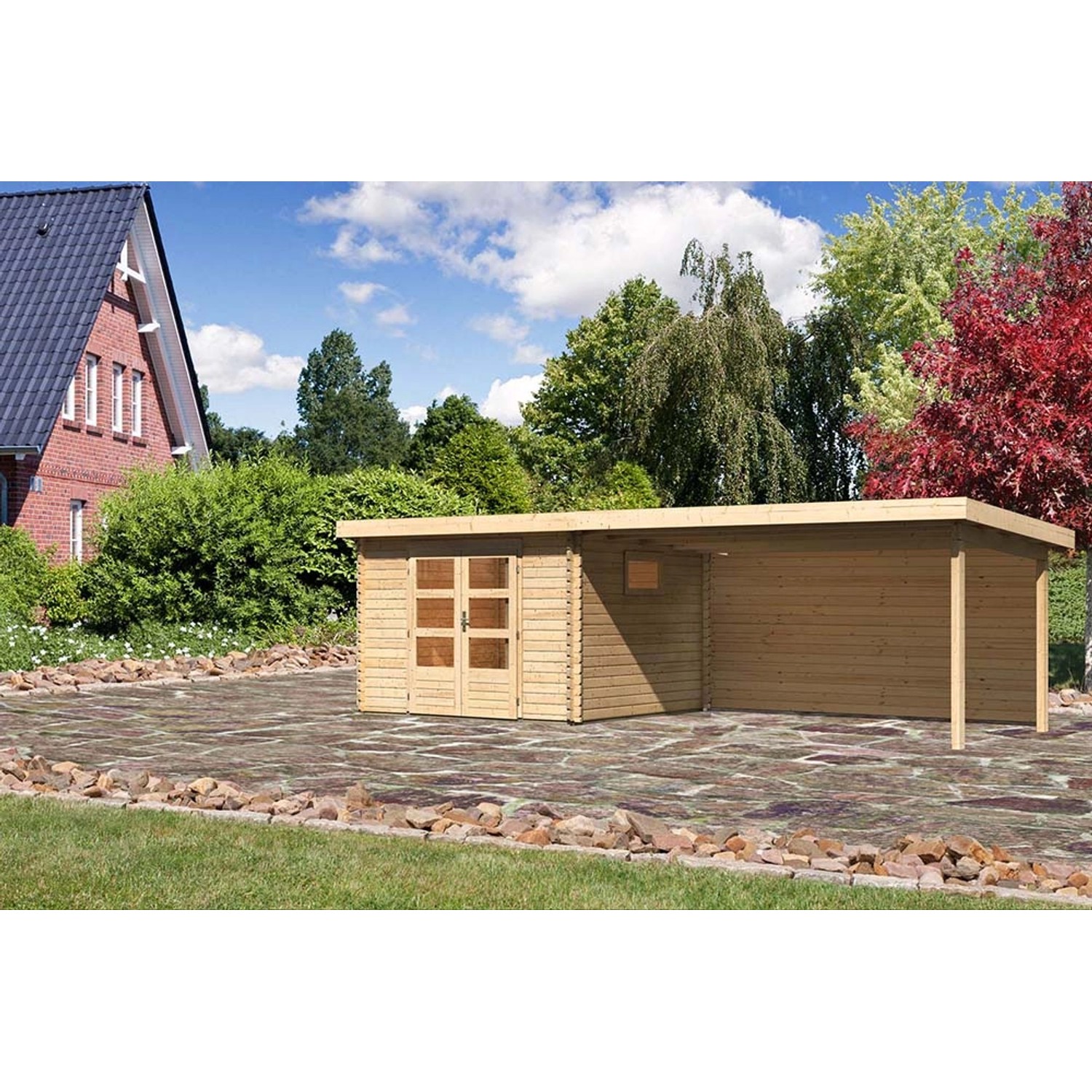 Karibu Holz-Gartenhaus/Gerätehaus Jeebe...