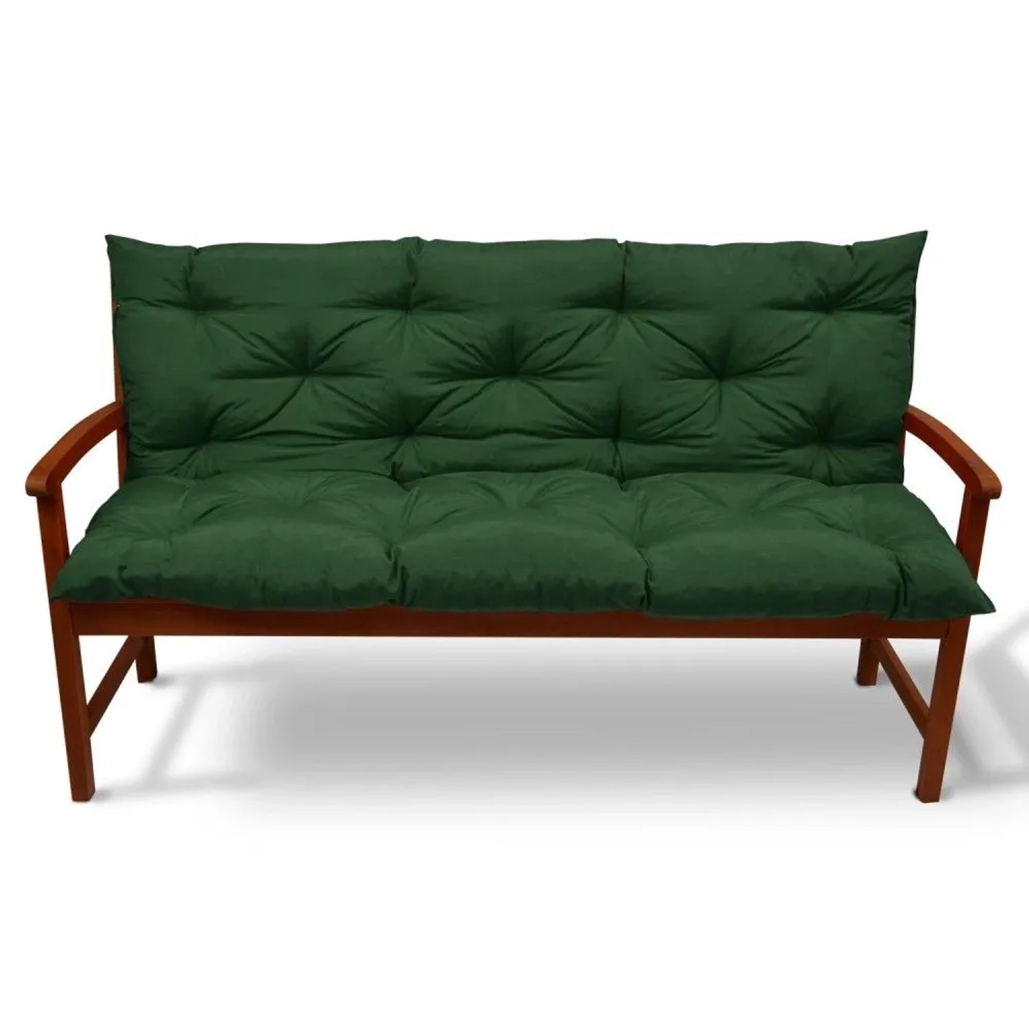 Beautissu Flair BR Bankauflage 150x50cm Dunkelgrün