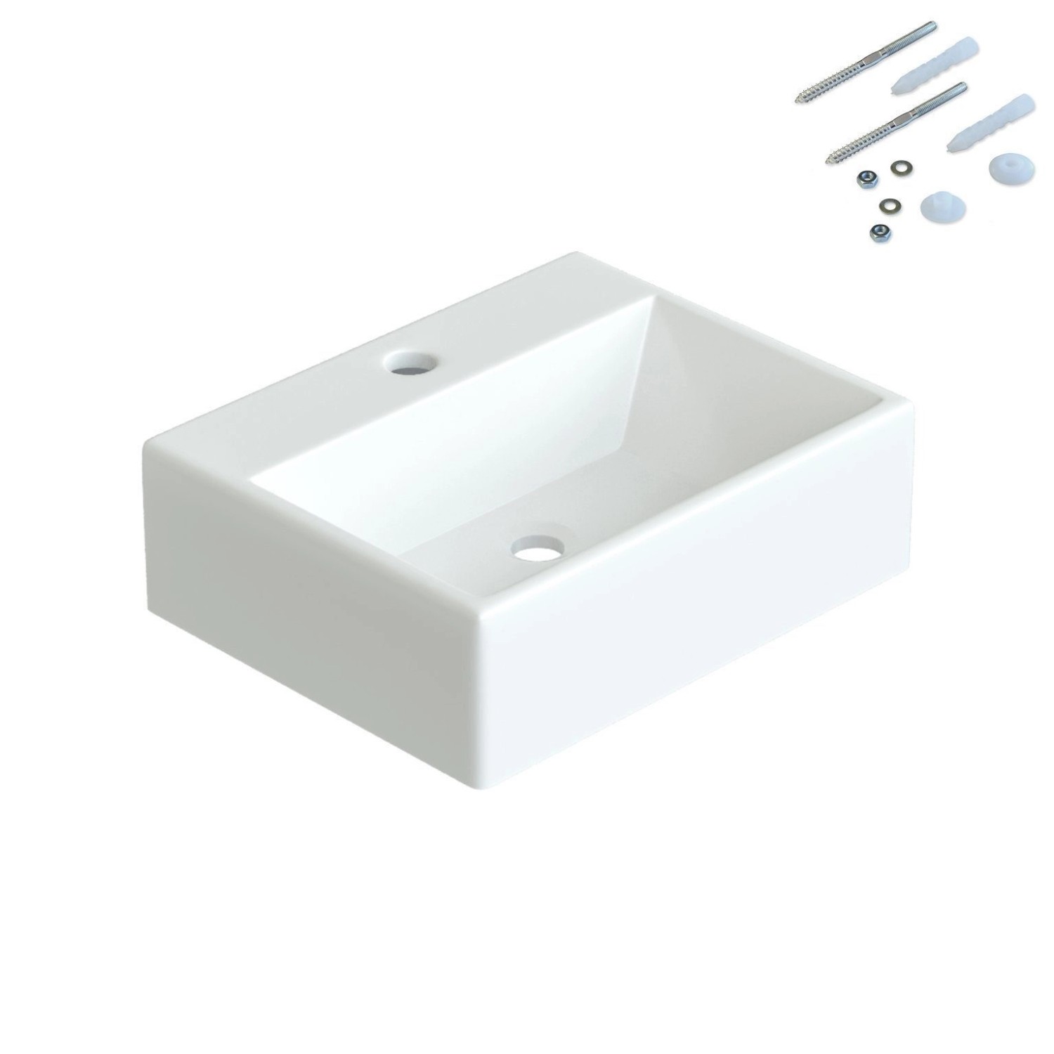 Aquabatos Waschbecken 38,5x 30,5x 12cm aus Keramik Wohnen Aufsatzwaschbecke günstig online kaufen