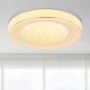 Weiße LED-Deckenleuchte Mickey, Ø 66 cm, dimmbar mit Fernbedienung. Moderne Deckenlampe für Kinderzimmer.