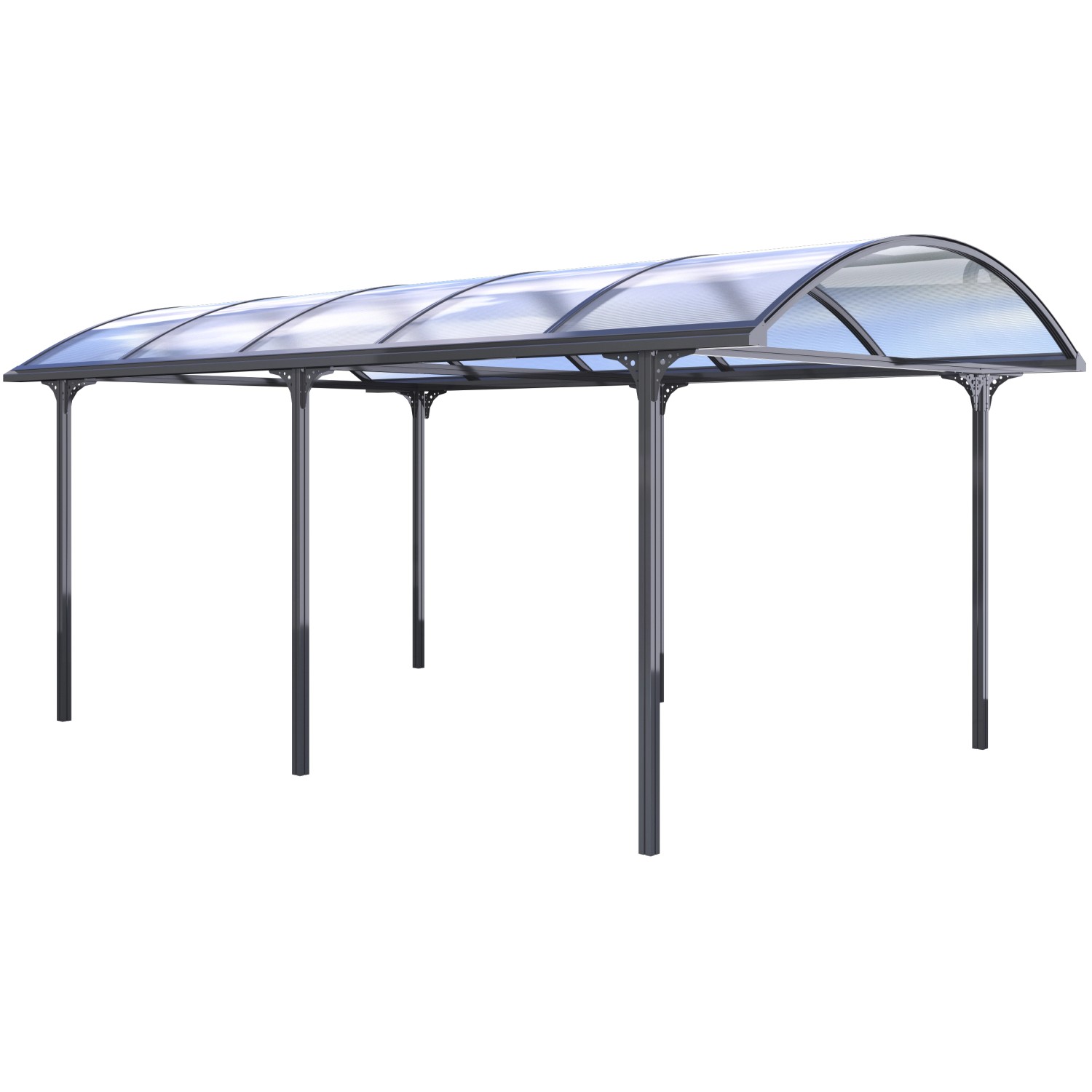 KGT Runddach Carport Elbe 312 cm x 531 cm