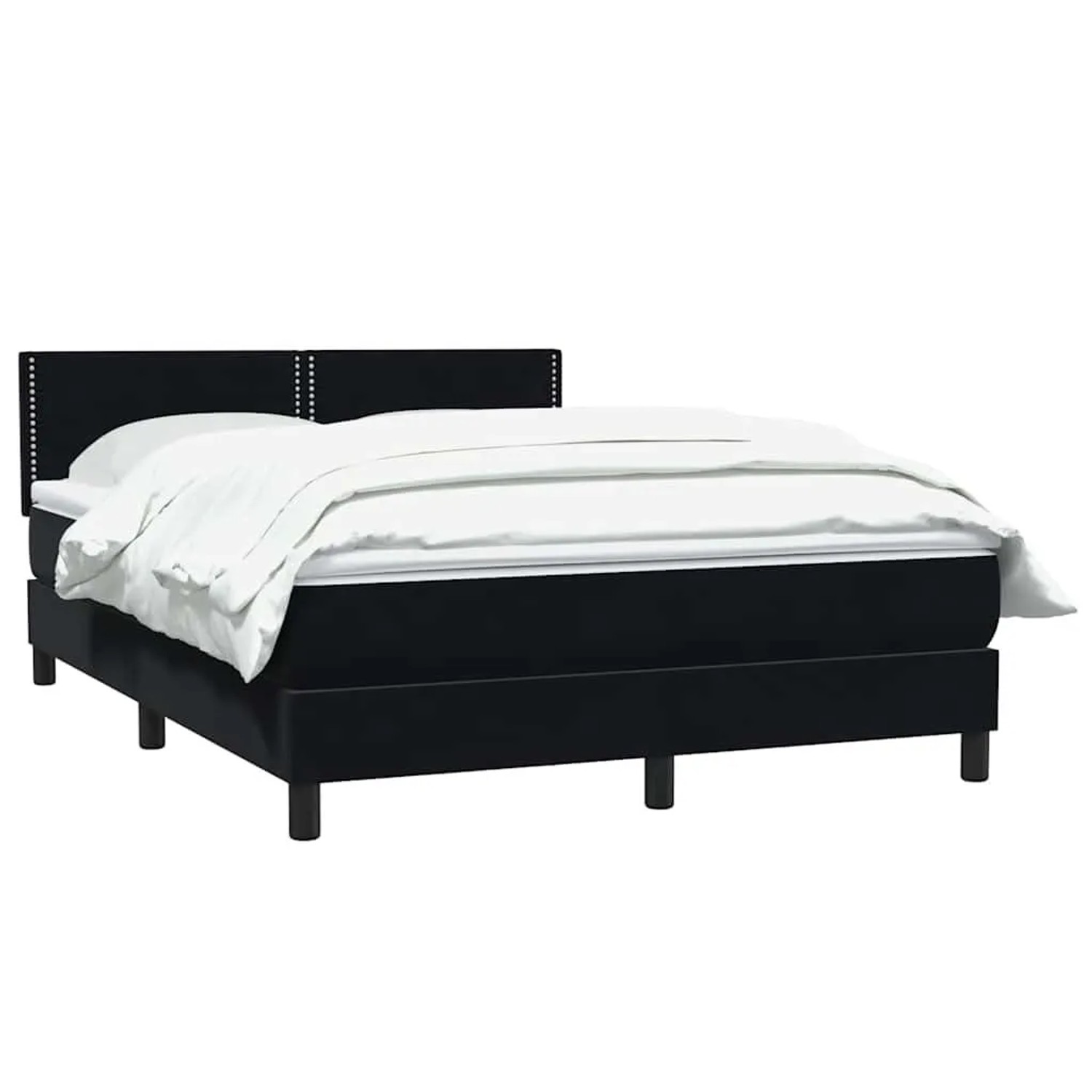 vidaXL Boxspringbett mit Matratze Schwarz 160x210 cm Samt 3316121 günstig online kaufen
