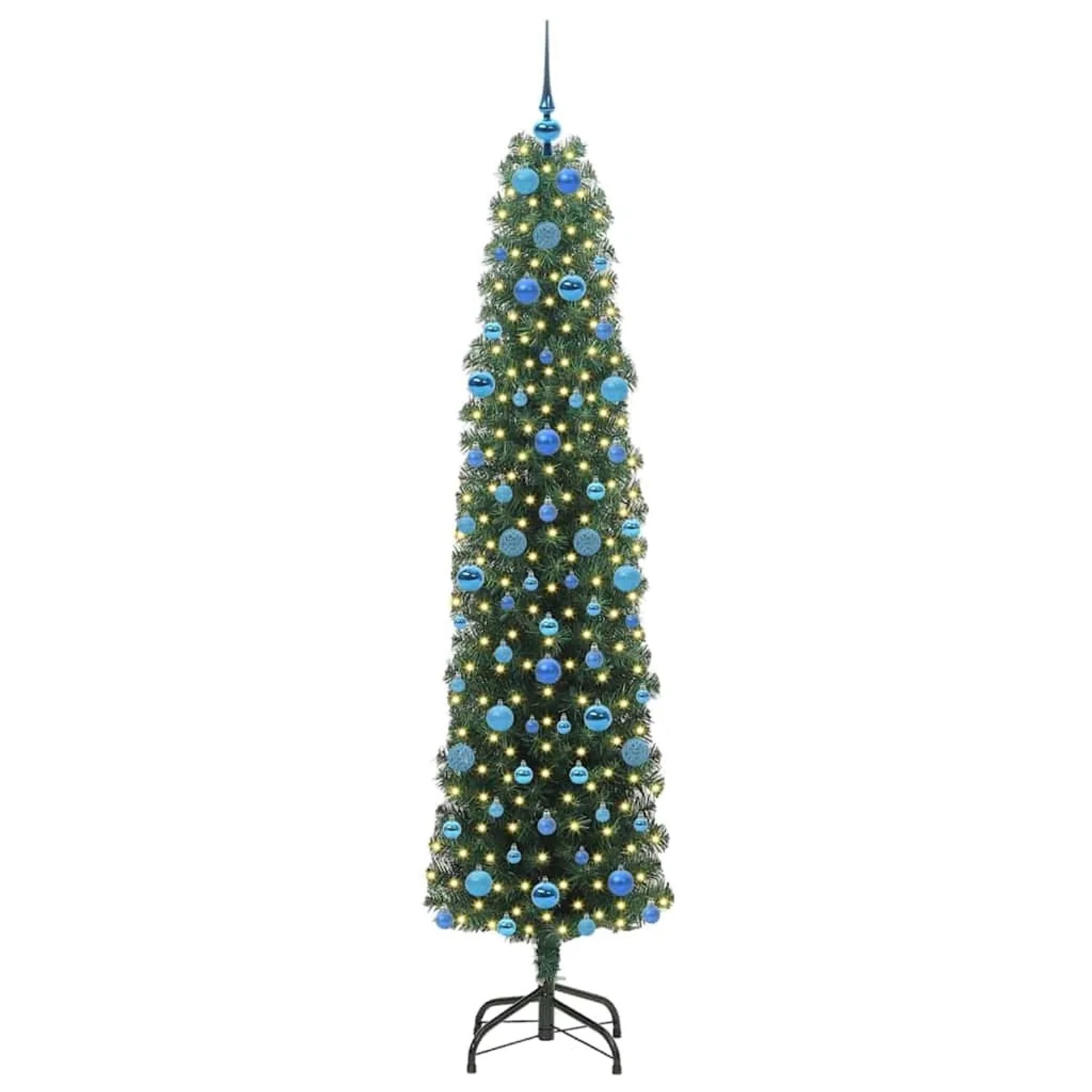 vidaXL Künstlicher Weihnachtsbaum mit 300 LEDs mit Ständer Grün 210 cm 3394963